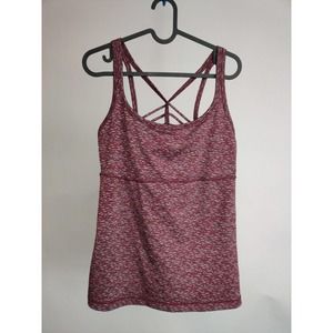 Prana Women Tank Top Sport training running gym yoga burgundy Sz L